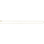 14K Yellow .85 mm Diamond Cut Paperclip-Style Forzentina 18" Chain