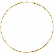 14K Yellow/White 3.2 mm Reversible Diamond-Cut Snake 16" Chain