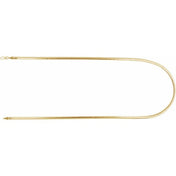 14K Yellow/White 3.2 mm Reversible Diamond-Cut Snake 18" Chain
