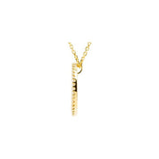 14K Yellow 1/4 CTW Natural Diamond Tiny Peace Sign 16" Necklace