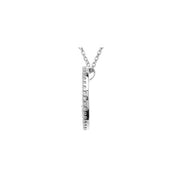 Platinum 1/4 CTW Natural Diamond Tiny Peace Sign 16" Necklace
