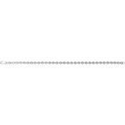 Sterling Silver 4 mm Mirror 7" Chain