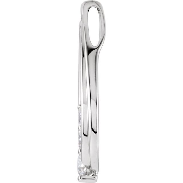 14K White 1/2 CTW Natural Diamond Pendant