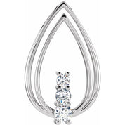 14K White 1/2 CTW Natural Diamond Pendant