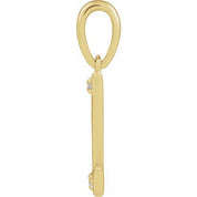 14K Yellow .08 CTW Natural Diamond Initial Z 18" Necklace