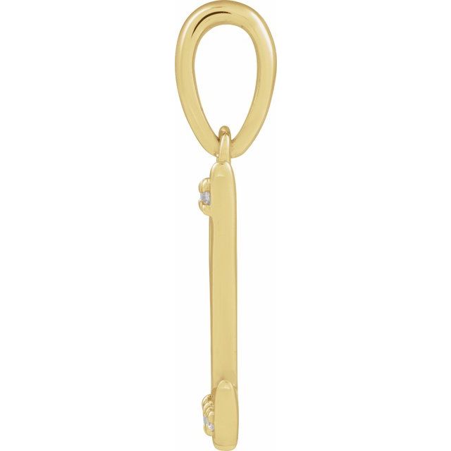 14K Yellow .08 CTW Natural Diamond Initial Z 18" Necklace