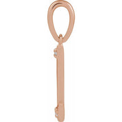 14K Rose .08 CTW Natural Diamond Initial Z 18" Necklace