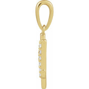 14K Yellow 1/8 CTW Natural Diamond Initial Y 18" Necklace
