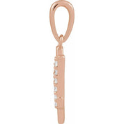 14K Rose 1/8 CTW Natural Diamond Initial Y 18" Necklace