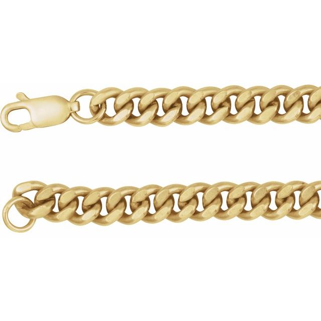 14K Yellow Gold-Filled 4.8 mm Curb 8" Chain - CH1278