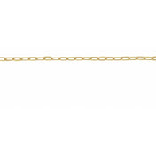 14K Yellow .85 mm Diamond Cut Paperclip-Style Forzentina Chain By the Inch