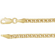 14K Yellow 2.7 mm Curb 24" Chain