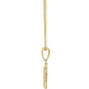 14K Yellow .08 CTW Natural Diamond Initial G 18" Necklace