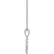14K White .08 CTW Natural Diamond Initial P 18" Necklace
