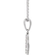 14K White 1/6 CTW Natural Diamond Initial C 18" Necklace