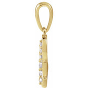 14K Yellow 1/6 CTW Natural Diamond Initial C 18" Necklace