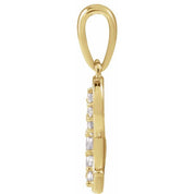 14K Yellow 1/6 CTW Natural Diamond Initial C 18" Necklace
