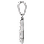 14K White 1/6 CTW Natural Diamond Initial C 18" Necklace