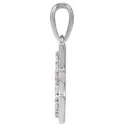 14K White 1/5 CTW Natural Diamond Initial A 18" Necklace