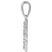14K White 1/5 CTW Natural Diamond Initial A 18" Necklace