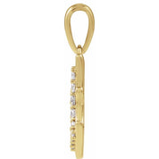 14K Yellow 1/5 CTW Natural Diamond Initial A 18" Necklace