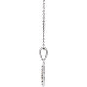 14K White 1/10 CTW Natural Diamond Initial F 18" Necklace