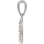 14K White 1/5 CTW Natural Diamond Initial D 18" Necklace