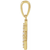 14K Yellow .08 CTW Natural Diamond Initial G 18" Necklace