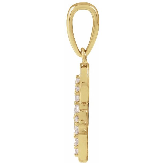 14K Yellow .08 CTW Natural Diamond Initial G 18" Necklace