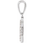 14K White .08 CTW Natural Diamond Initial G 18" Necklace