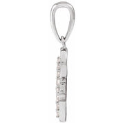 14K White .08 CTW Natural Diamond Initial G 18" Necklace