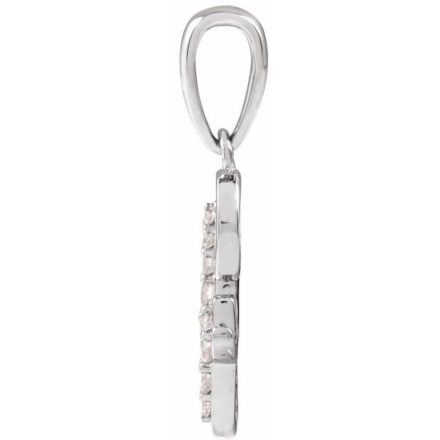 14K White .08 CTW Natural Diamond Initial G 18" Necklace