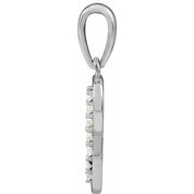 14K White .08 CTW Natural Diamond Initial P 18" Necklace