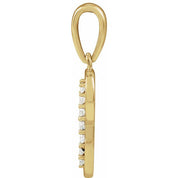 14K Yellow .08 CTW Natural Diamond Initial P 18" Necklace