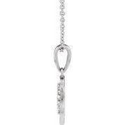 14K White .08 CTW Natural Diamond Initial S 18" Necklace
