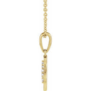 14K Yellow .08 CTW Natural Diamond Initial S 18" Necklace