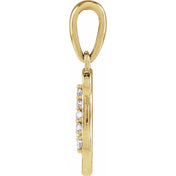 14K Yellow .08 CTW Natural Diamond Initial S 18" Necklace