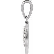 14K White .08 CTW Natural Diamond Initial S 18" Necklace