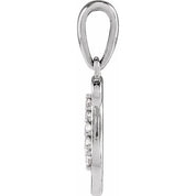 14K White .08 CTW Natural Diamond Initial S 18" Necklace