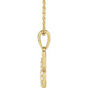 14K Yellow 1/6 CTW Natural Diamond Initial K 18" Necklace