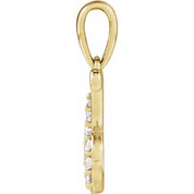 14K Yellow 1/6 CTW Natural Diamond Initial K 18" Necklace