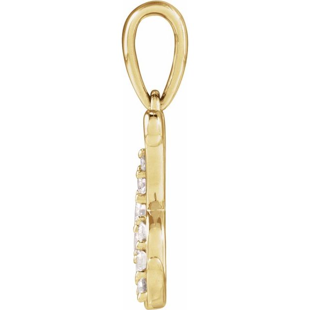 14K Yellow 1/6 CTW Natural Diamond Initial K 18" Necklace