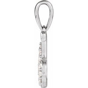 14K White 1/6 CTW Natural Diamond Initial K 18" Necklace