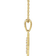14K Yellow .05 CTW Natural Diamond Initial J 18" Necklace