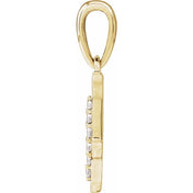 14K Yellow .05 CTW Natural Diamond Initial J 18" Necklace