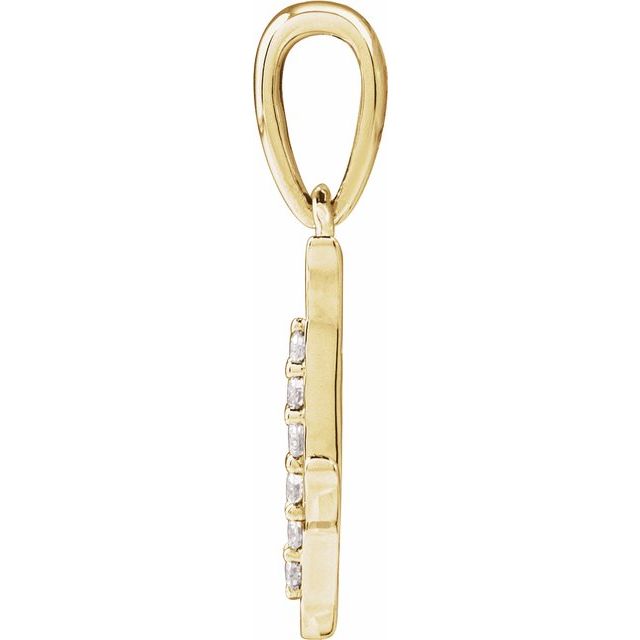 14K Yellow .05 CTW Natural Diamond Initial J 18" Necklace
