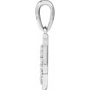 14K White .05 CTW Natural Diamond Initial J 18" Necklace