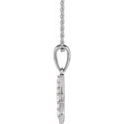 14K White 1/5 CTW Natural Diamond Initial H 18" Necklace