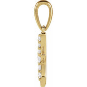 14K Yellow 1/5 CTW Natural Diamond Initial H 18" Necklace