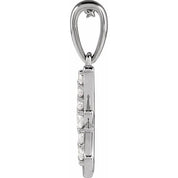 14K White 1/5 CTW Natural Diamond Initial H 18" Necklace